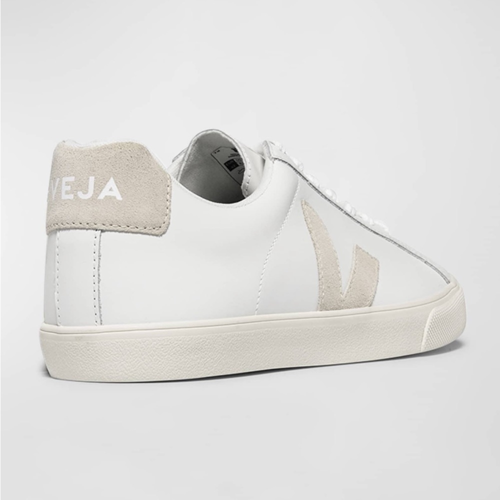 VEJA Esplar Women’s White Leather Sneakers with Suede V Logo Size 9 (32)